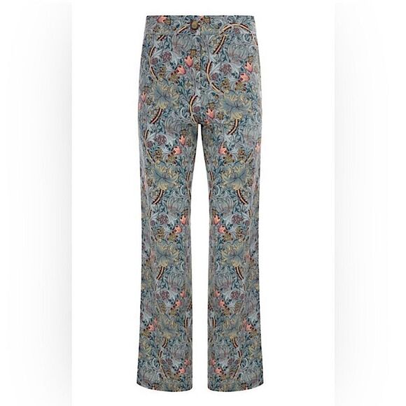 NWT SONMER Olivia Floral Print High‎ Rise 100% Viscose Wide-Leg Pant, Small - Picture 2 of 11